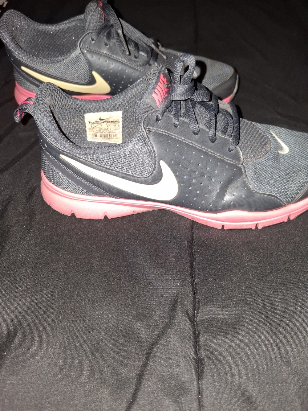 Nike Free 5.0 Unisex Womens Low Top Breathable Mesh Black/Pink, US 8.5 #running